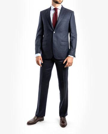 Dark Blue Suit Regular Plain 100% Flece wool